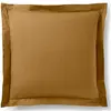 Coton Pur - Taie d'oreiller Volant plat 100% coton caramel 63x63 cm
