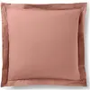 Coton Pur - Taie d'oreiller Volant plat 100% coton vieux rose 63x63 cm