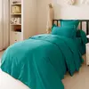 Coton Pur - Housse de couette en percale de coton paon 140x200 cm