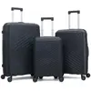 Lot de 3 valises Polypropylène "Travel Light" - LYS Paris 2551/3 - Gri...