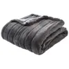 Plaid fourrure 120 x 160 cm Atmosphera - Gris foncé