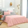Pack Complet 6 Pièces Rose/Gris Réversible Housse De Couette Pour Li...