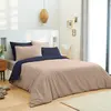Pack complet 6 pièces Lin/Marine housse de couette pour lit 140 x 190 ...