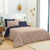 Pack complet 6 pièces Lin/Marine housse de couette pour lit 160 x 200 ...