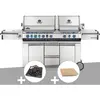 Napoleon Barbecue à gaz Prestige Pro 825 + Plateau charbon + Pierre à ...