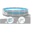 Intex Kit piscine tubulaire Intex Prism Frame Clear Window ronde 4,88 ...