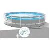 Intex Kit piscine tubulaire Intex Prism Frame Clear Window ronde 4,88 ...