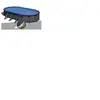 GRE Kit piscine acier gris anthracite Gré Juni ovale 7,44 x 3,99 x 1,3...