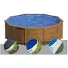 GRE Kit piscine acier aspect bois Gré Pacific ronde 4,80 x 1,22 m + Bâ...