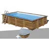 Gre Kit piscine bois Gré Evora 6,20 x 4,20 x 1,33 m + Bâche hiver