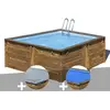 GRE Kit piscine bois Sunbay Carra 3,05 x 3,05 x 1,19 m + Bâche hiver +...