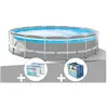 Intex Kit piscine tubulaire Intex Prism Frame Clearview ronde 4,88 x 1...