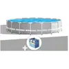 Intex Kit piscine tubulaire Prism Frame ronde 5,49 x 1,22 m + Bâche à bulles