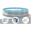 Intex Kit piscine tubulaire Intex Prism Frame Clearview ronde 4,88 x 1...