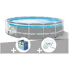 Intex Kit piscine tubulaire Intex Prism Frame Clearview ronde 4,88 x 1...