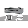 Plancha gaz Premium 60 acier avec chariot et couvercle