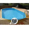 Kit piscine bois Ubbink Océa 6,10 x 4,00 x 1,30 m - Liner beige + Pool...