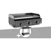 Plancha gaz Origin 75 acier avec chariot -