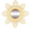 Natural Living - Miroir Marguerite Natural living en rotin - Diam 62 cm