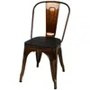 Urban Living - Chaise vintage Liv H84 cm - Doré et noir