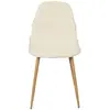 The Home Deco Factory - Chaise Tissu Et Pieds Métal Imitation Bois