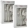 Toilinux Lot De 2 Ménagères Orba - 48 Couverts - En Acier Inoxydable - Argent