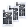 Lot De 3 Ménagères Manche Effet Marbre 48 Couverts - Blanc Et Noir