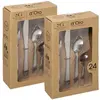 Toilinux - Lot de 2 Ménagères en Acier Inoxydable D'Oro - 48 Couverts ...
