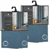 Toilinux - Lot de 2 Rideaux Lilou - 140 x 260 cm - Bleu canard - Lilou