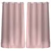 TOILINUX - Lot de 2 Rideaux unis occultants avec oillets - 140 x 240 cm - Rose