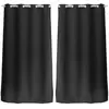 TOILINUX - Lot de 2 Rideaux unis occultants avec oillets - 140 x 240 cm - Noir