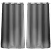 TOILINUX - Lot de 2 Rideaux unis occultants avec oillets - 140 x 240 cm - Gris
