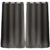 TOILINUX Lot de 2 Rideaux unis occultants avec oeillets