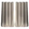 TOILINUX - Lot de 2 Rideaux unis occultants avec oillets - 140 x 240 cm - Taupe