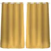 TOILINUX - Lot de 2 Rideaux unis occultants avec oillets - 140 x 240 cm - Moutarde
