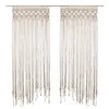 Toilinux - Lot de 2 Rideaux à fil détails macramé Rituality - L. 90 x ...