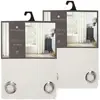 TOILINUX - Lot de 2 Rideaux en polyester modèle Léon - 140 x 260 cm - Blanc Ivoire - Léon