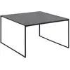 TOILINUX Table basse carré en mélaminé et métal - L.80 cm x H. 48 cm - Noir TU