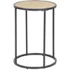 Toilinux - Table d'appoint ou bout de canapé rond en mdf et métal