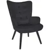 The Home Deco Factory - Fauteuil de salon en velours côtelé Giulia