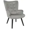 The Home Deco Factory - Fauteuil de salon en velours côtelé Giulia