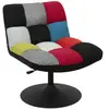CMP The Home Deco Factory - Fauteuil de salon pivotant Askim - Noir