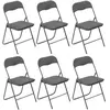 Five Simply Smart - Lot De 6 Chaises Pliantes Effet Velours