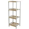 Urban Living - Etagère 4 niveaux en bois - Marron et banc