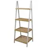 Urban Living - Etagère 4 niveaux pyramide en bois - Marron et banc