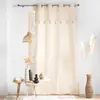 DOUCEUR D'INTÉRIEUR Rideau à oeillets HAVER - Coton, polyester et top métallisé - 140 x 240 cm - Ecru