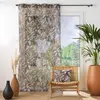DOUCEUR D'INTÉRIEUR Voilage à oeillets voile sablé imprimé camel  140 x 240 cm