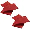 DOUCEUR D'INTÉRIEUR Lot de 6 serviettes fils métallisés L. 40 cm x l. 40 cm - Rouge et or TU