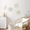 The Home Deco Factory - Lot de 3 miroirs en rotin - Diam 28 cm