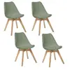 Atmosphera - Lot de 4 chaises design scandinave Baya - Vert